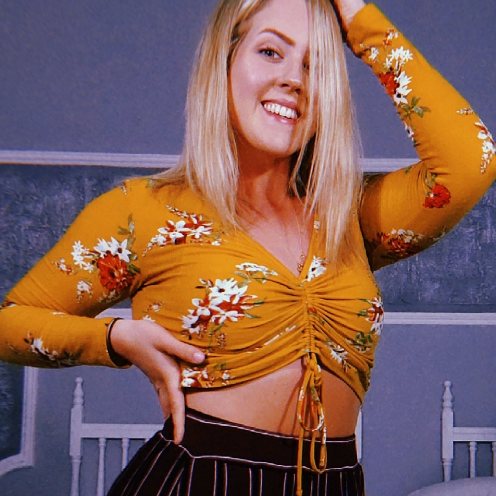 Yellow crop top
